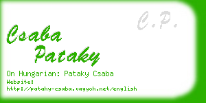 csaba pataky business card